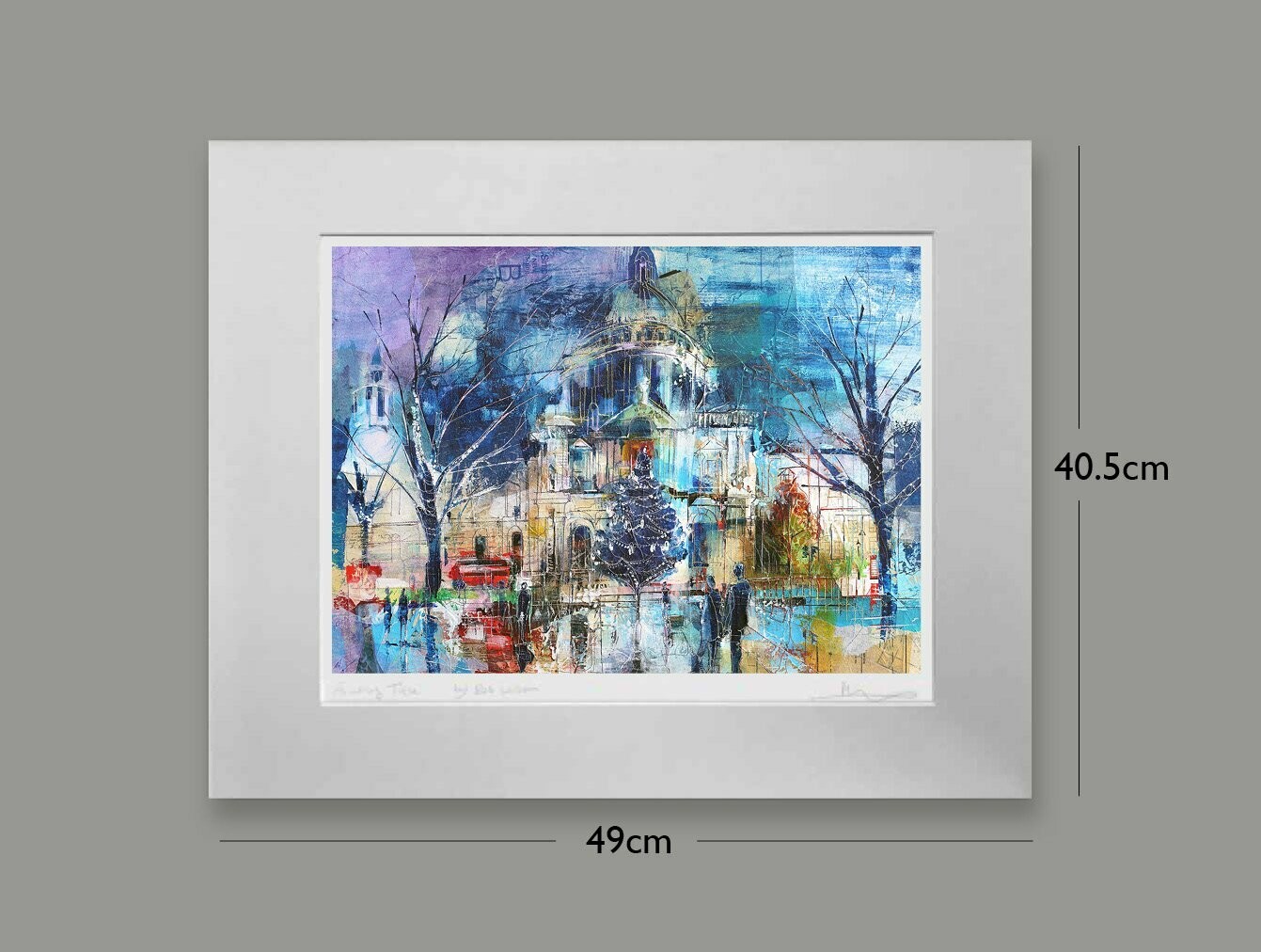 London: St Pauls at Christmas, Options: mounted, Size: Small