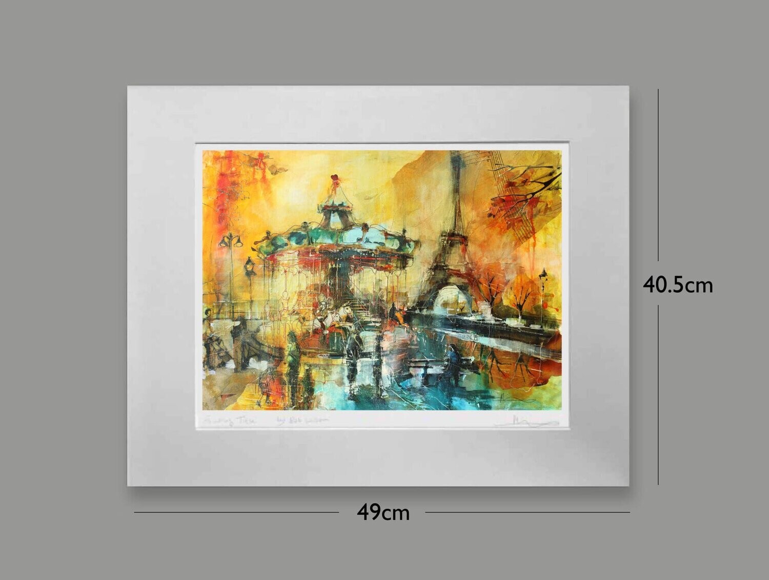 Autumn in Paris, Size: Small, Options: mounted