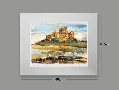 Bamburgh Castle, Size: Small, Options: mounted