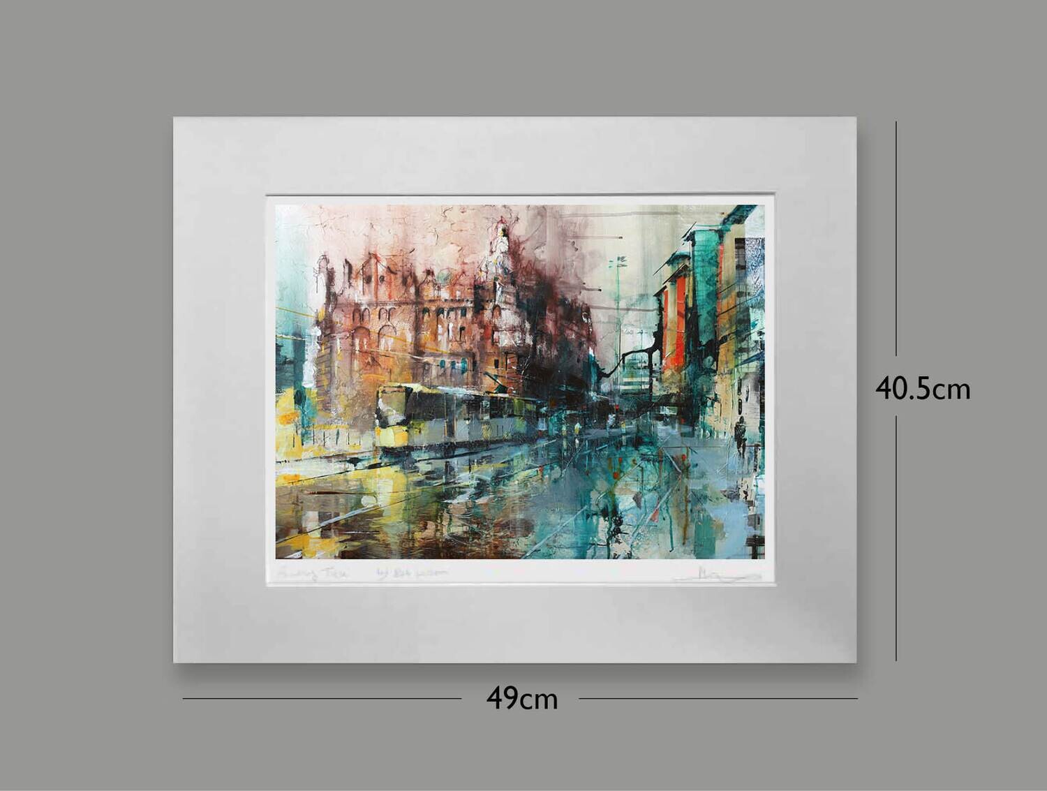 Tram, Lower Mosley Street, Options: mounted, Size: Small