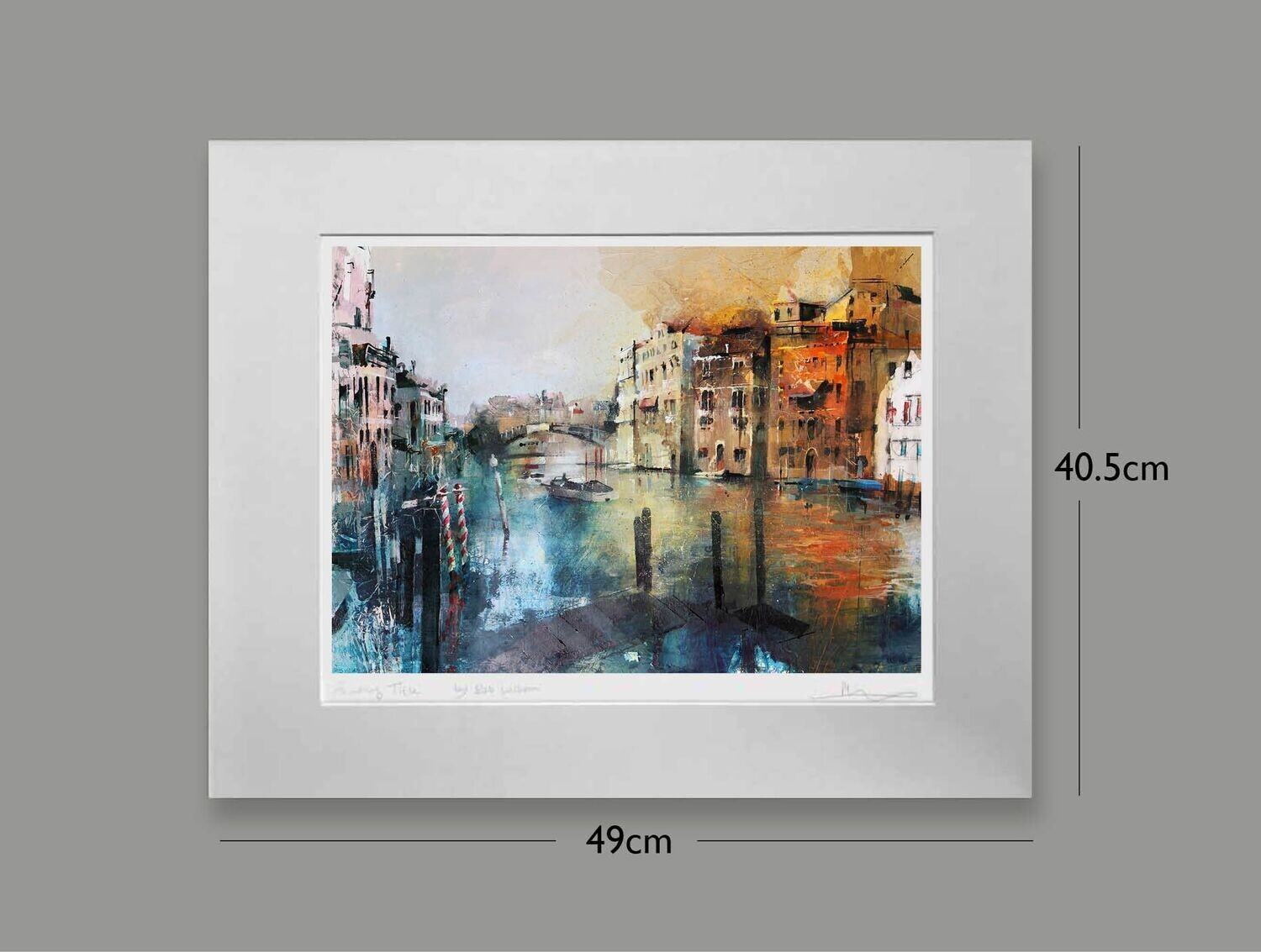 Venice: Evening Sun Grande Canal, Size: Small, Options: mounted