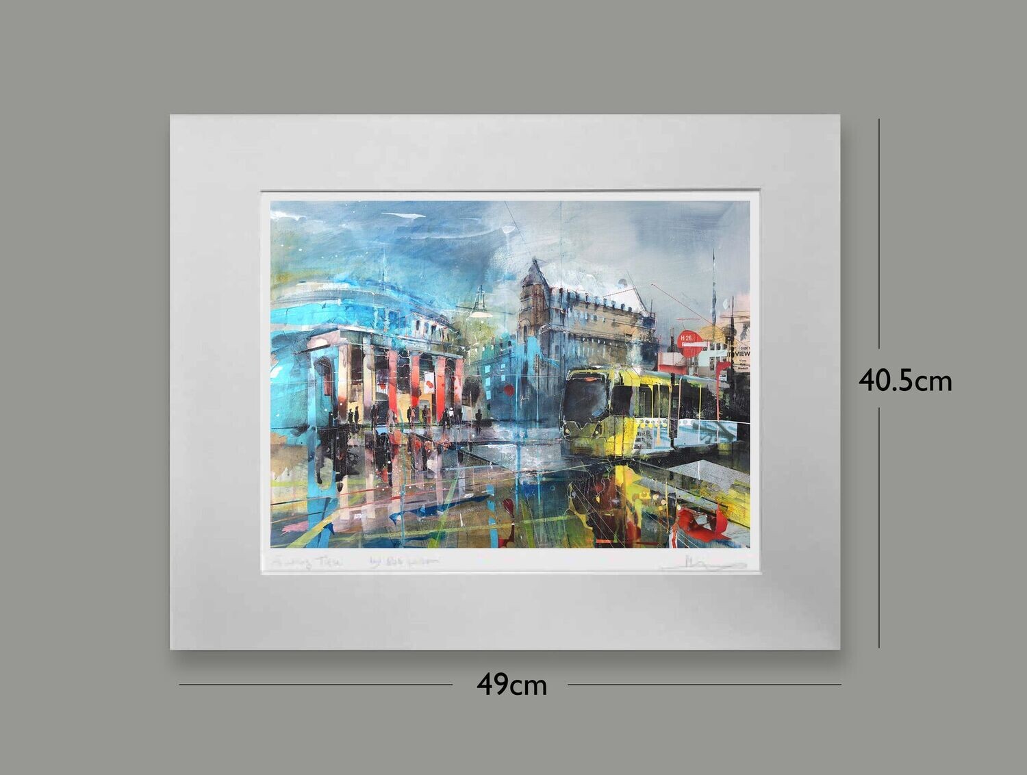 Central Library, Manchester, Options: mounted, Size: Small