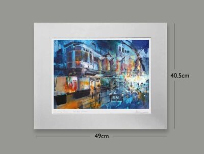 The Village, Manchester, Size: Small, Options: mounted