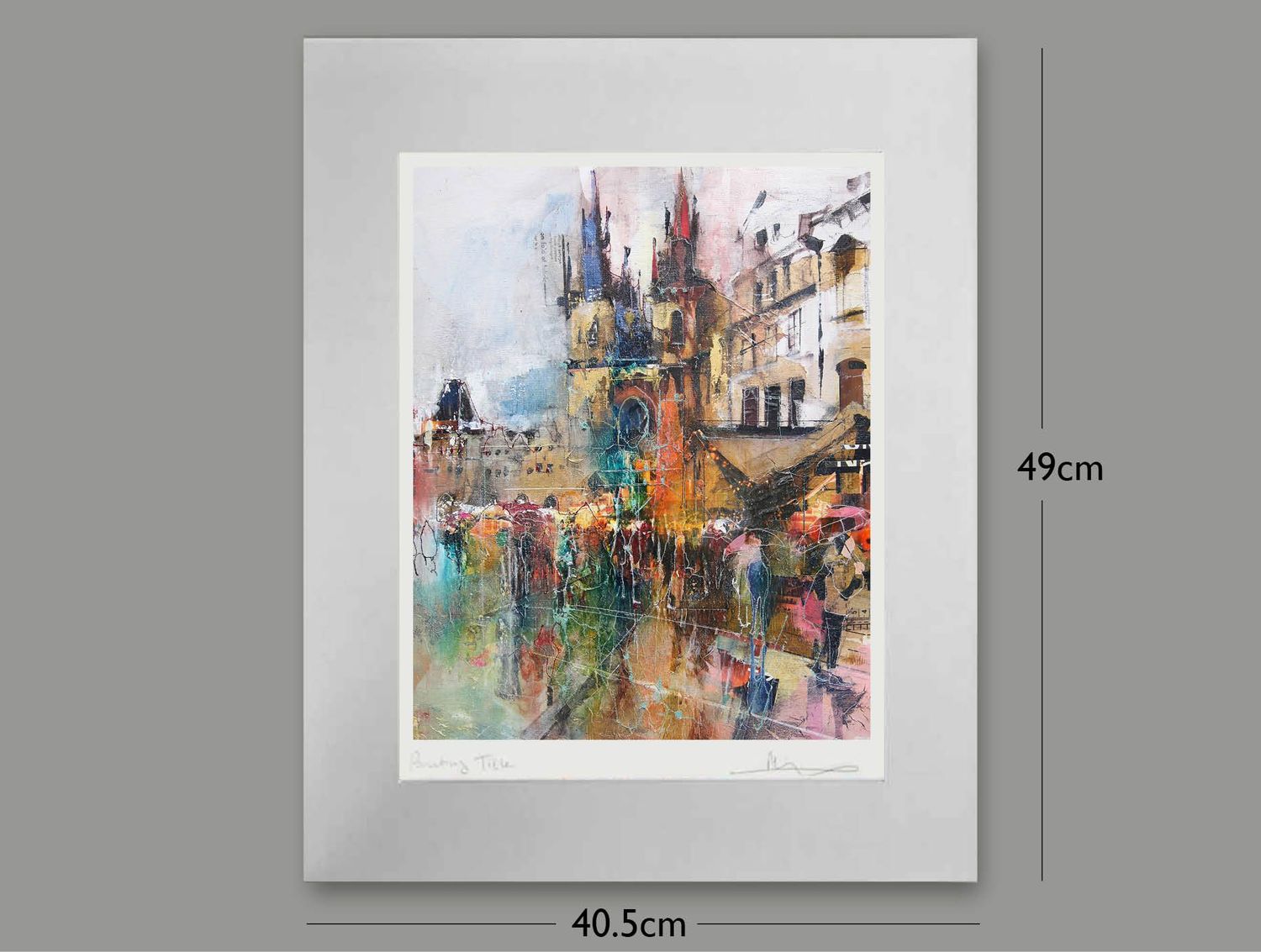 Prague: Umbrellas, Options: mounted, Size: Small