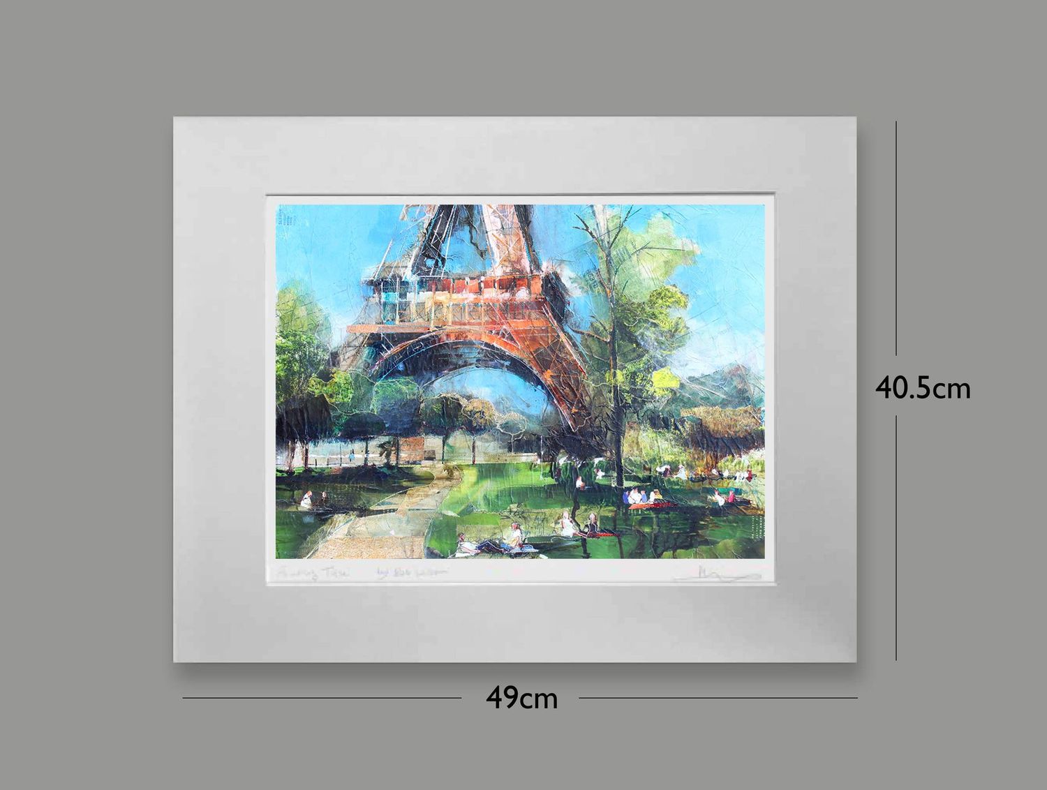 Afternoon Sun at the Champ de Mars Afternoon Sun at the Champ de Mars, Options: mounted, Size: Small