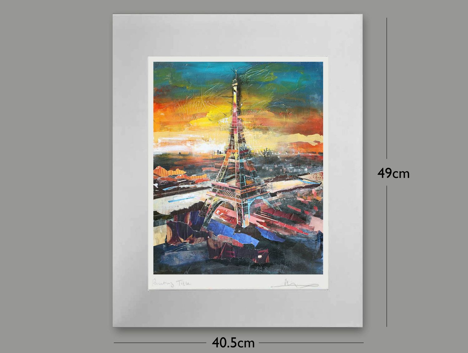Eiffel Tower Sunset Eiffel Tower Sunset, Options: mounted, Size: Small