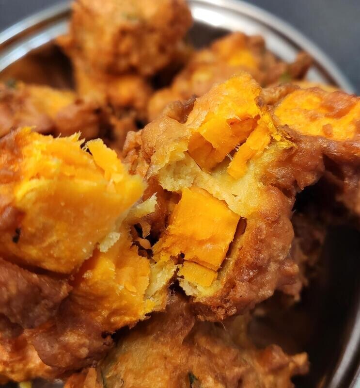 Sweet Potato, Chick Pea & Garlic Pakora