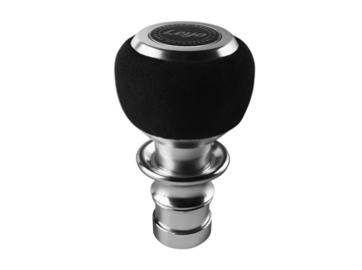 LEYO Black Alcantara DSG Shift Knob  (Silver Anodized)