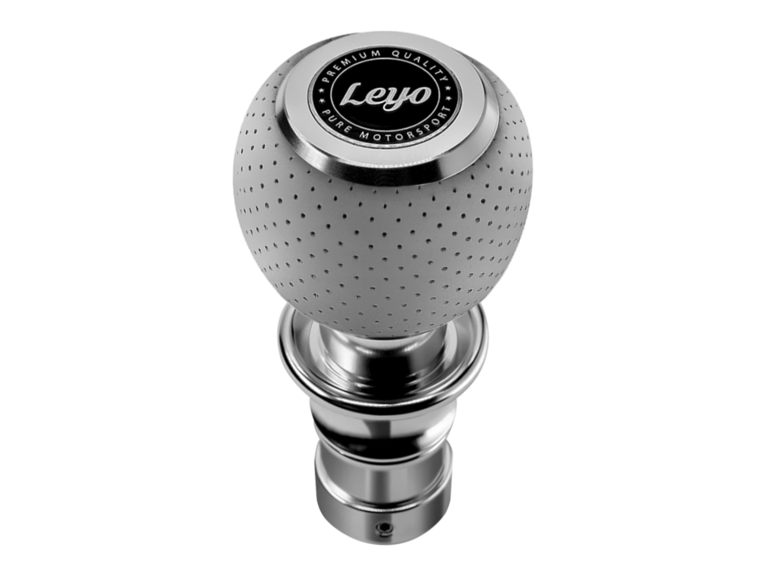 LEYO Grey Nappa DSG Shift Knob (Silver Anodized)