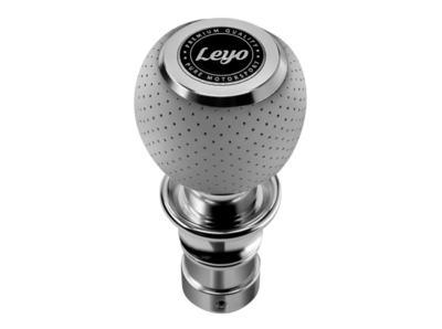 LEYO Grey Nappa DSG Shift Knob (Silver Anodized)