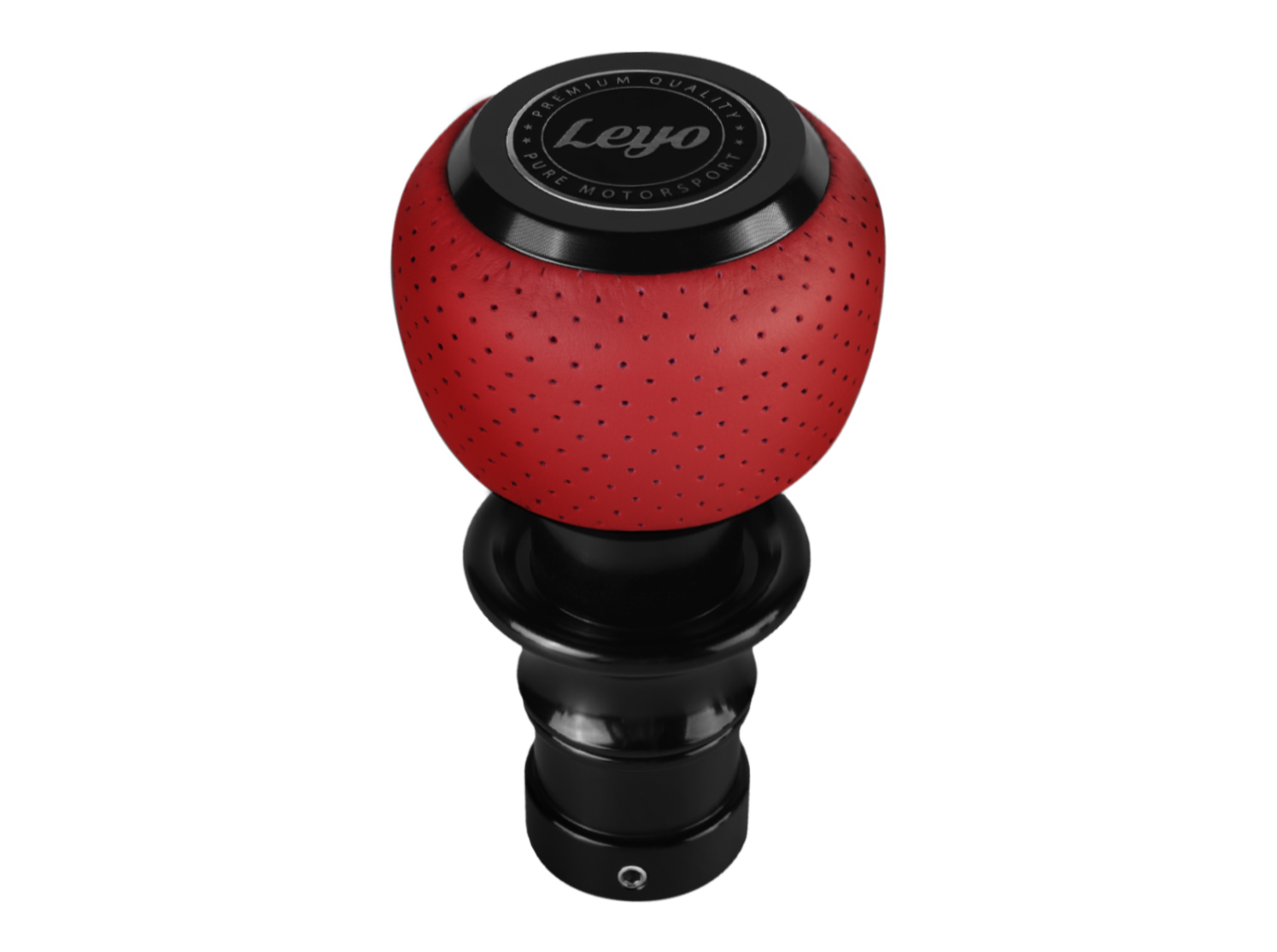 LEYO Red Nappa DSG Shift Knob (Black Anodized)