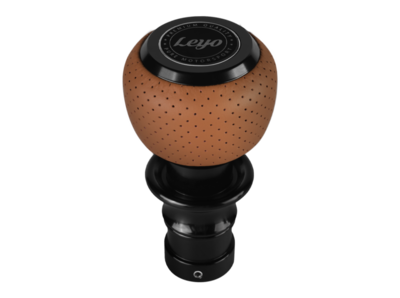 LEYO Brown Nappa DSG Shift Knob (Black Anodized)