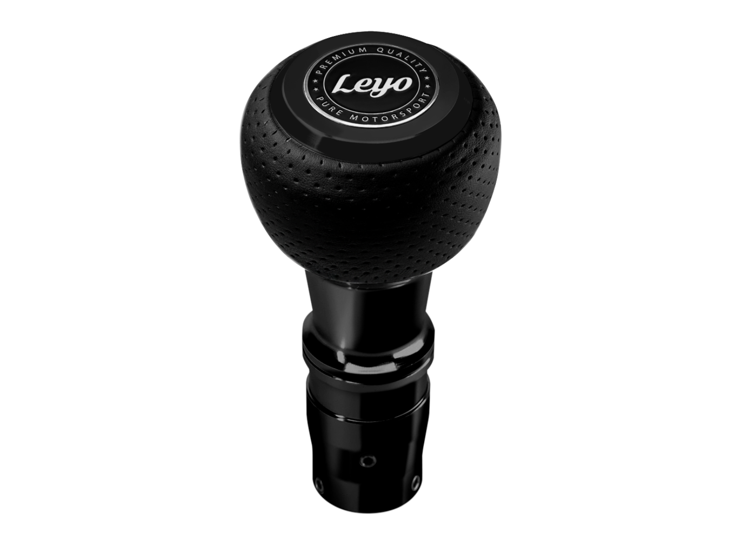 LEYO Black Nappa Manual Shift Knob (Black Anodized)