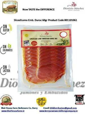SLICED LOMO(LOIN) DUROC 60g x 25No per Case x 48No Case per Pallet - Order Qty is by Case - by Pallet Load - Mixed Pallets Available.