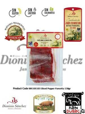 SLICED PEPPER PANCETTA 130g x 25No per Case x 48No Case per Pallet - Order Qty is by Case - by Pallet Load - Mixed Pallets Available.