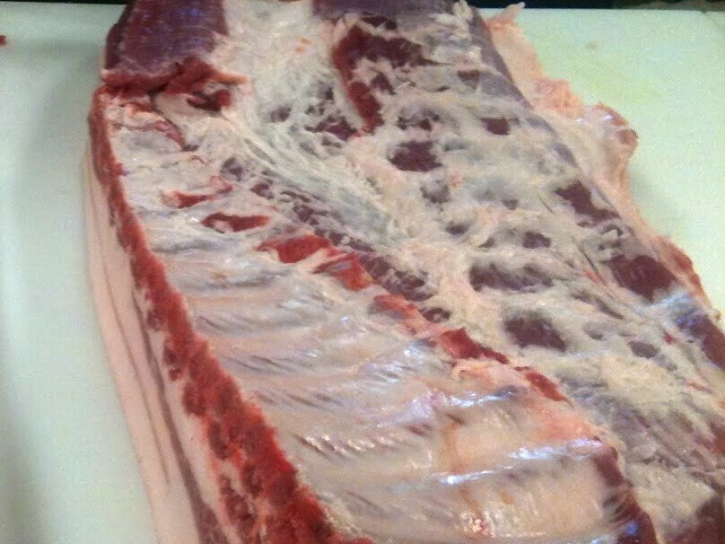 BLAIR HOUSE FARM - BELLY PORK ROASTING JOINT - BONE OUT - SKIN ON x 6Kg