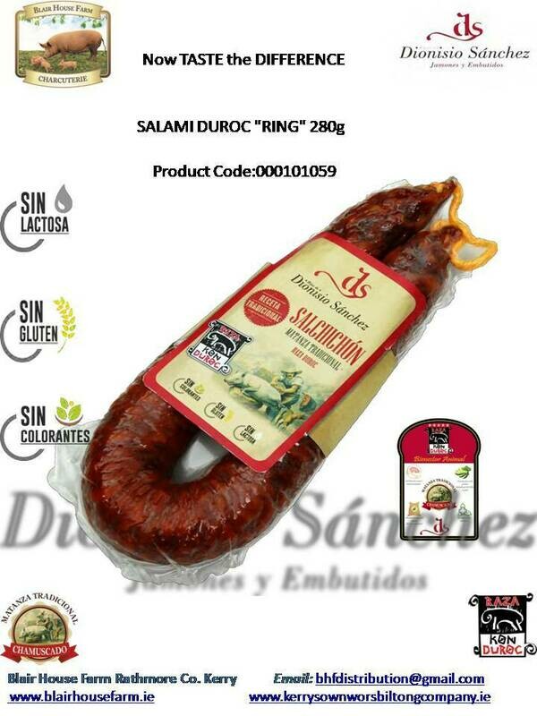 SALAMI DUROC &quot;RING&quot; 280g x 20No Unit per Case: x 56No Case per Pallet: - Order Qty is by Case - by Pallet Load - Mixed Pallets Available.