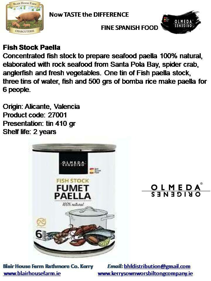 Olmeda Origenes - FISH STOCK for PAELLA - 100% NATURAL x 410g