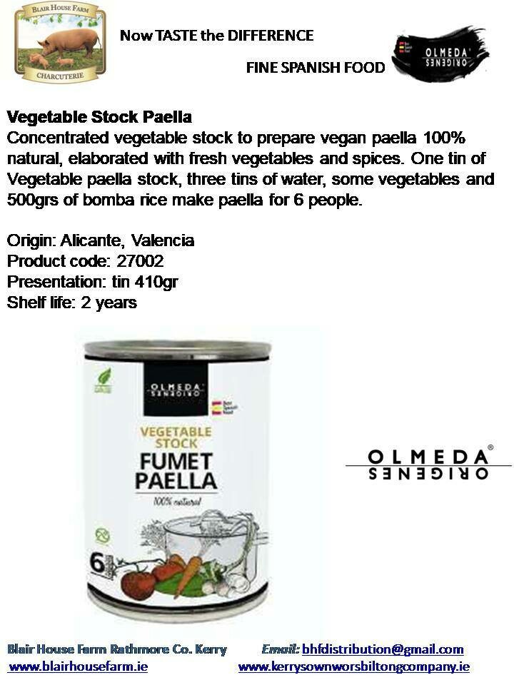 Olmeda Origenes - VEGETABLE STOCK for PAELLA - 100% NATURAL x 410g