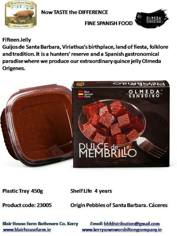 ​Olmeda Origenes QUINCE JELLY x 450g  - SPANISH TRADITIONAL SWEETS - No Additives  or Artificial Colourings