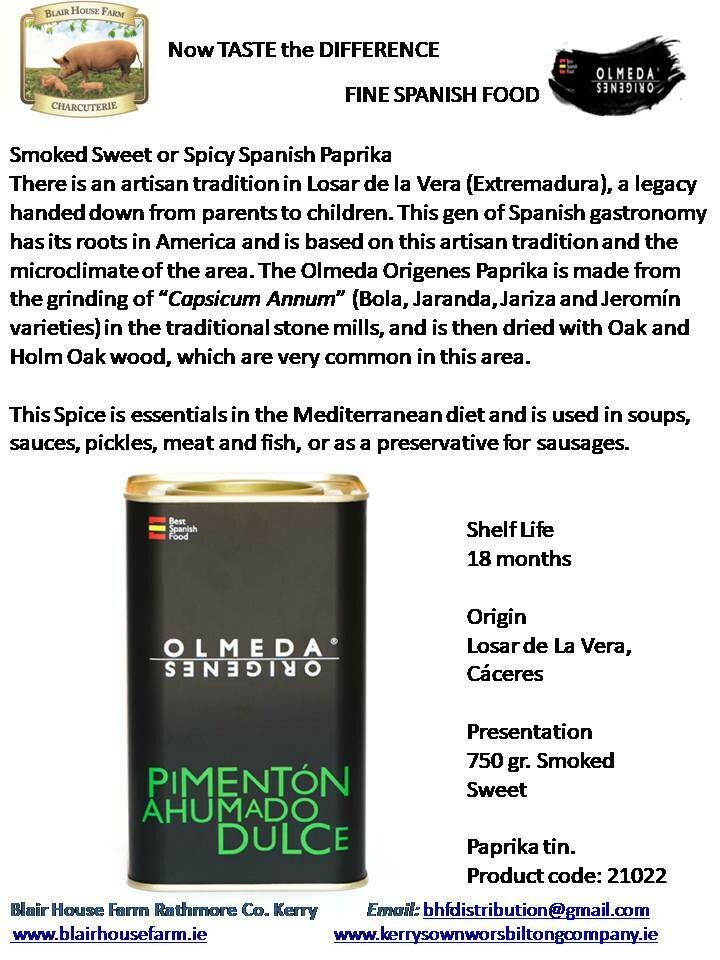 Olmeda Origenes SMOKED SWEET SPANISH PAPRIKA x 750g