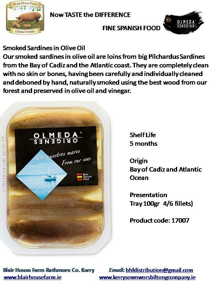 Olmeda Origenes SMOKED SARDINE LOINS in OLIVE OIL x 100g