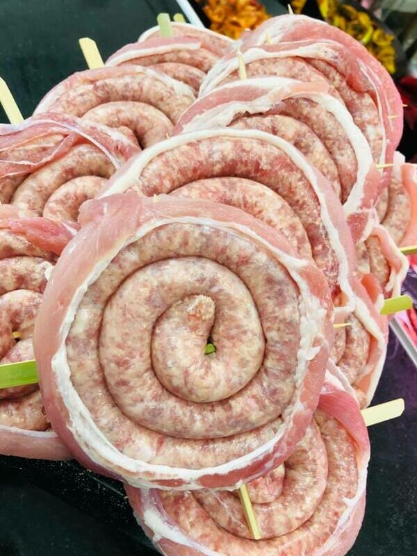 Kerry&#39;s Own Wors - Traditional South African Pork &amp; Bacon Wrapped Boerewors in Natural Pork Casings 500g