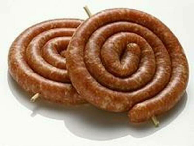 ​Kerry&#39;s Own Wors - Traditional Countrystyle Wild Venison &amp; Beef Bokwors in Natural Pork Casings 500g