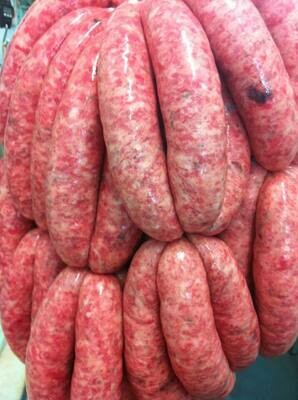 Walker&#39;s Gourmet Pure Pork Thick Sausages with Diced Black Pudding - in Natural Pork Casings 454g