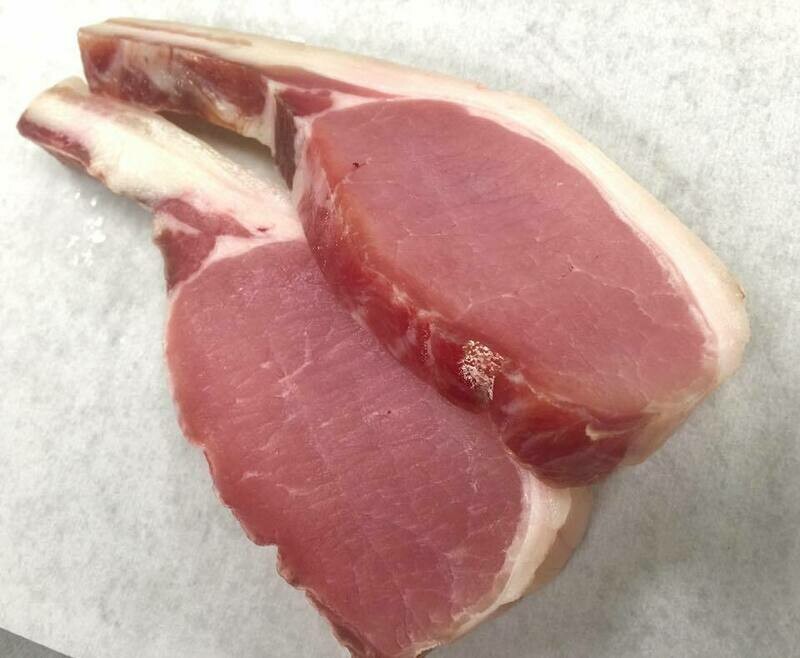 BLAIR HOUSE FARM - TRADITIONAL OLD STYLE -  DRY CURED - RINDLESS - GAMMON BACON CHOPS x 0.250g