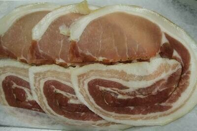 BLAIR HOUSE FARM - TRADITIONAL OLD STYLE -  DRY CURED - RINDLESS - MIDDLE BACK BACON RASHERS x 0.210g