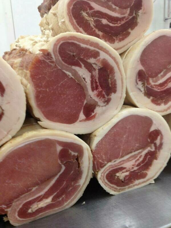 BLAIR HOUSE FARM - TRADITIONAL OLD STYLE - DRY CURED - RIND ON - MIDDLE BACK BACON JOINT x 0.650g