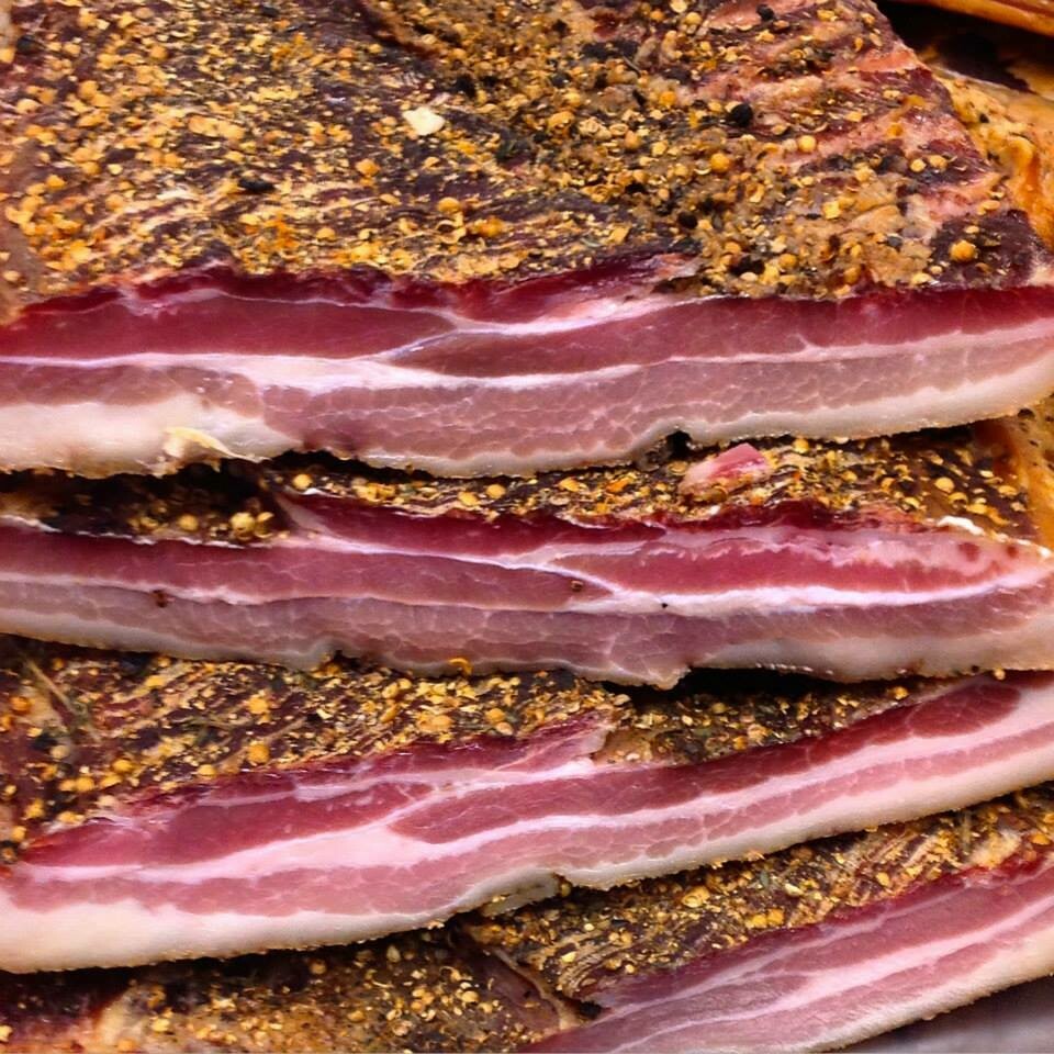 Blair House Farm - Traditional Old Style - Dry Cured - Orange - Streaky Bacon Joint 250g
