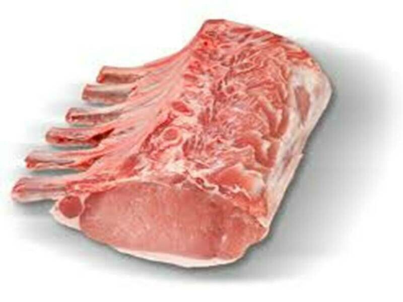 BLAIR HOUSE FARM - PORK CUTLET ROASTING JOINT - SINGLE RACK - RIB BONE IN - CHIME OFF - CRACKLIN OFF x  +/- 0.907g(2Lbs)