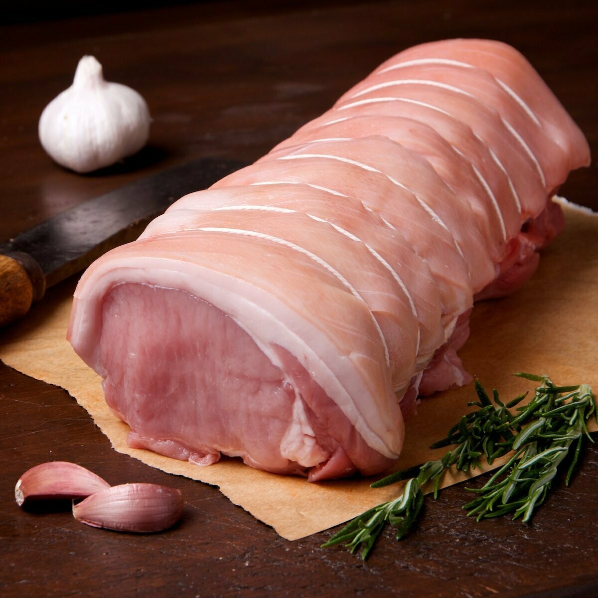 BLAIR HOUSE FARM - PRIME CENTRE LOIN BONELESS - CRACKLIN ON - PORK ROASTING JOINT x +/- 0.907g(2Lbs)