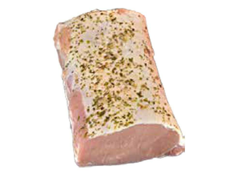 BLAIR HOUSE FARM - PRIME CENTRE CUT LOIN - GARLIC &amp; HERB - BONELESS - CRACKLIN OFF - PORK ROASTING JOINT x +/- 0.907g(2Lbs)
