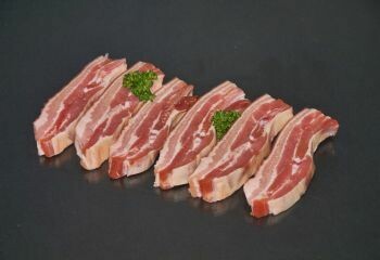 BLAIR HOUSE FARM - PRIME BELLY PORK SLICES - HAND CUT - BONELESS - CRACKLIN OFF - 6No x 0.750g