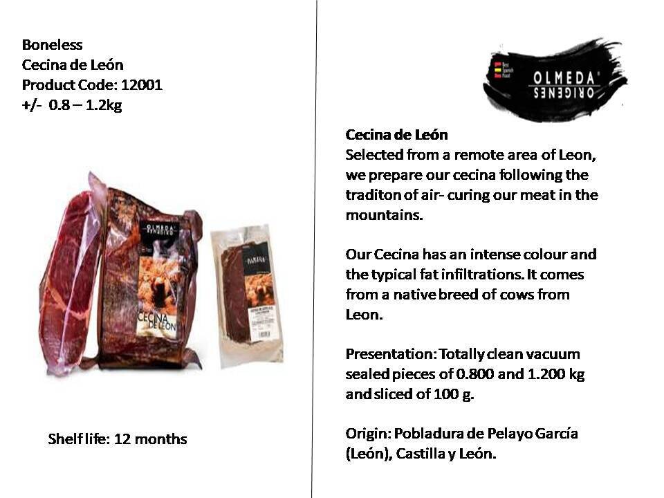 Olmeda Origenes Cecina de León Boneless +/-  0.8 - 1.2Kg