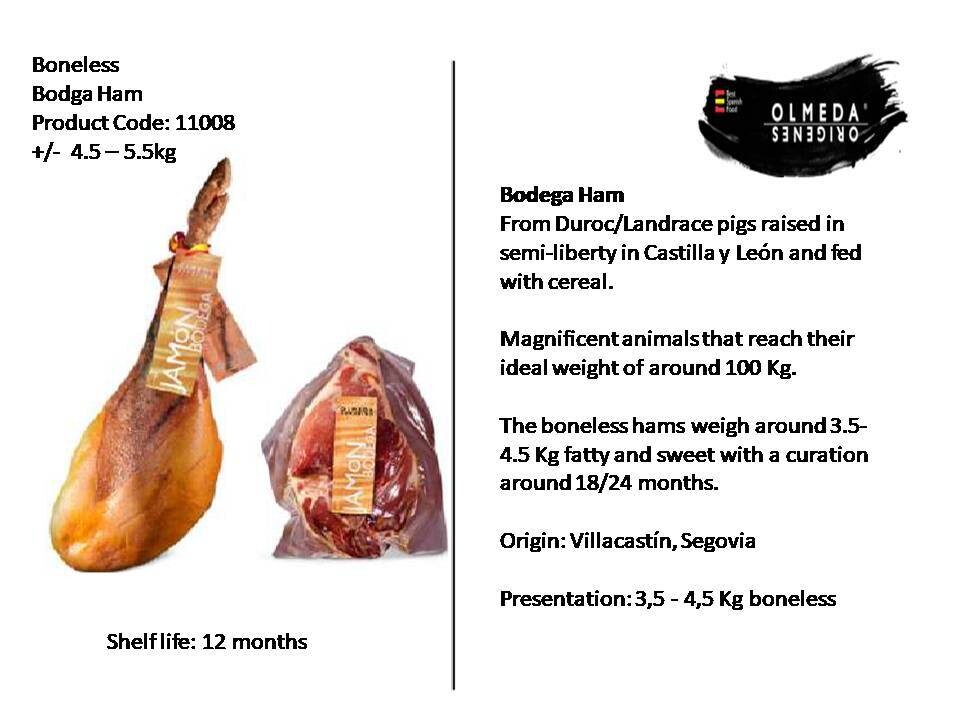 Bodega Ham Boneless Matured 18/24 Months +/- 4.5 - 5.5Kg