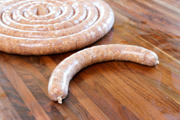 Walker&#39;s Gourmet Linguica Brazilian Fresh Sausage - Unsmoked - in Natural Pork Casings - 360g - Spiral Vac Pack
