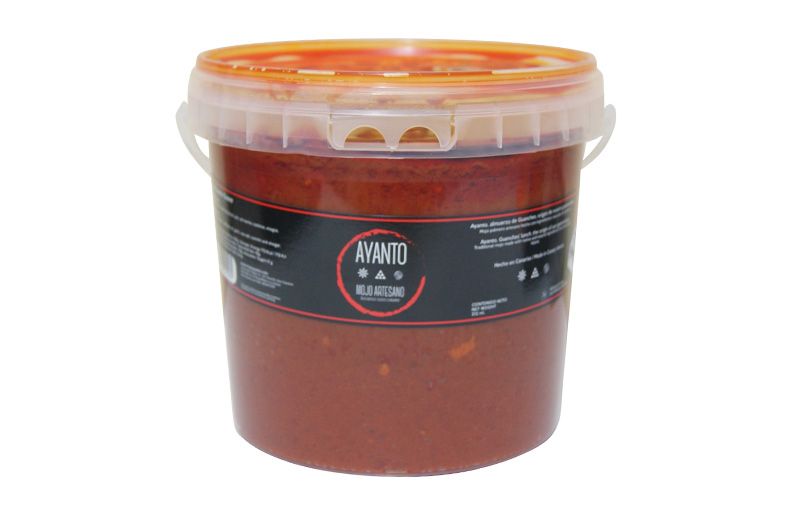 Olmeda Origenes - RED SPICY AYANTO MOJO SAUCE from CANARY ISLAND - 1.5Lt  No Preservatives - Colourings - 100% Gluten Free