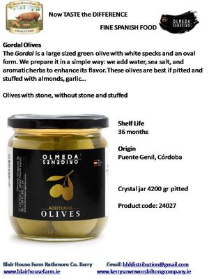 Olmeda Origenes G0RDAL OLIVES PITTED x  4.25Kg