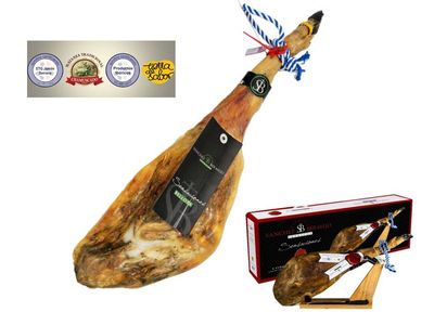 Sánchez Bermejo Ibericos: Jamon Iberian Ham - Free Range - Acorn Fed - 50% Iberian Breed - Bellota Sensaciones + 26 Months +/- 8kg