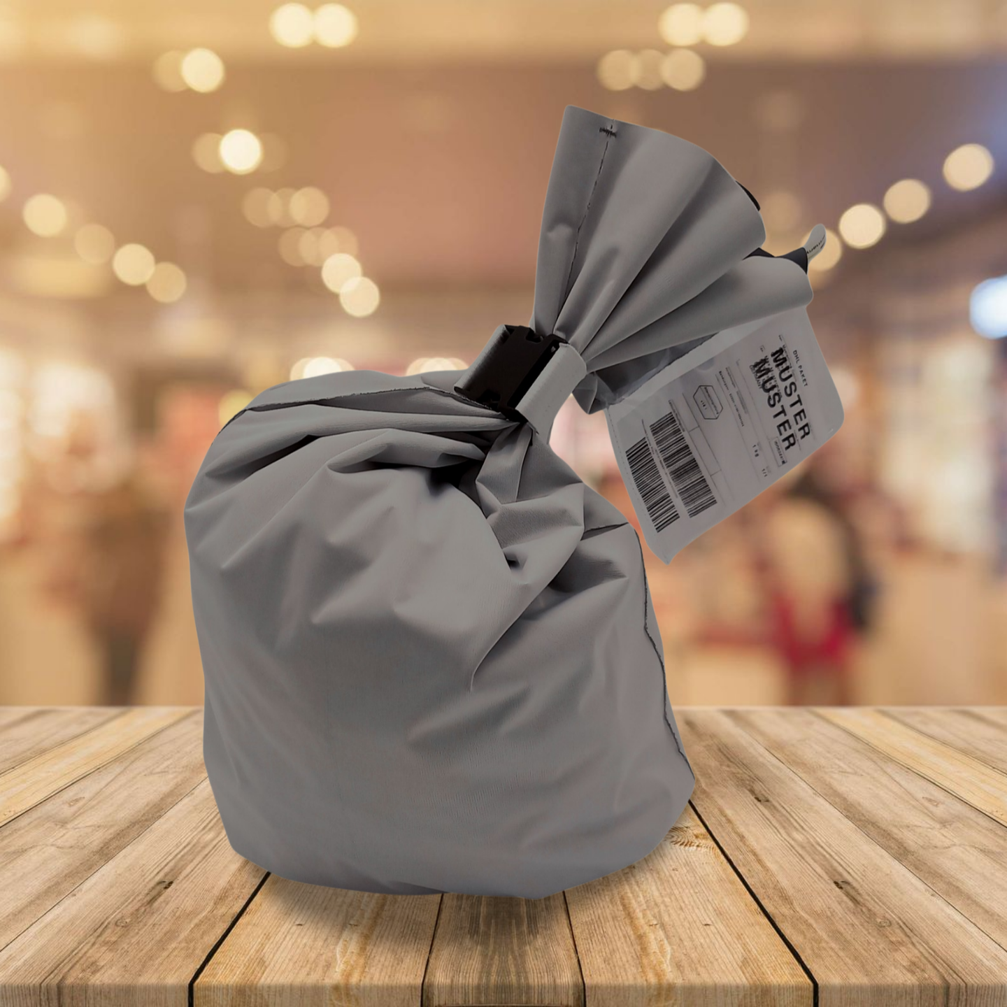 SmartDistributionBag hell mit Klickverschluss und Dokumententasche  " Logistikpartner 70 Liter (58 cm x 105 cm, B x H)"