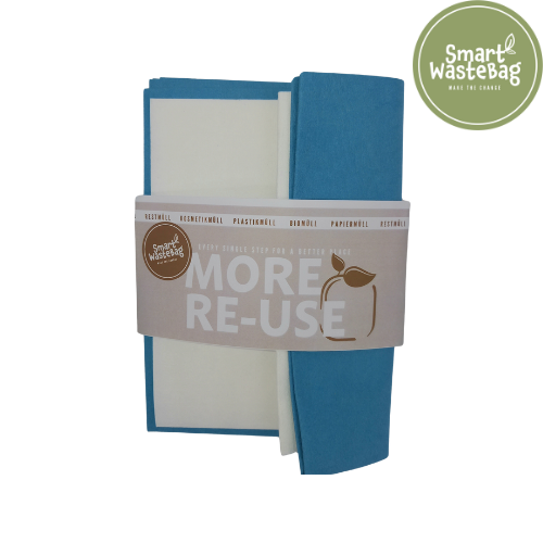 Mehrweg  Reinigungs - und Trockentuch im 2er Set "Helferlein"