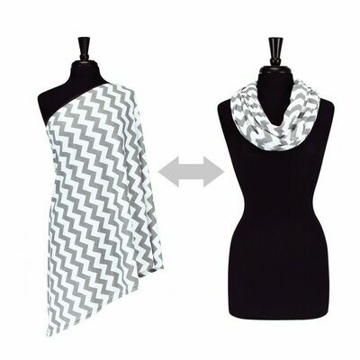 Nursing Scarf (C. Grey Chevron) #IBFS8003B Nursing Scarf (C. Grey Chevron) #IBFS8003B