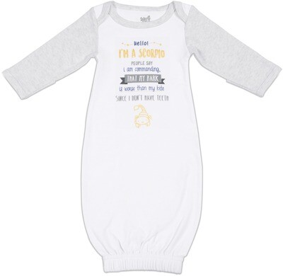 ST - Scorpio - 0-3 Months Gown W/Mitten Cuffs #69081 ST - Scorpio - 0-3 Months Gown W/Mitten Cuffs #69081