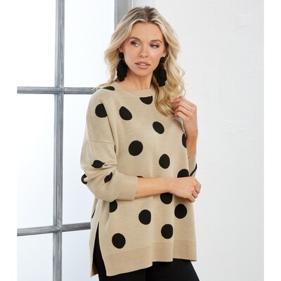 Gracie Polka Dot Sweater #80140036TN-M Gracie Polka Dot Sweater #80140036TN-M