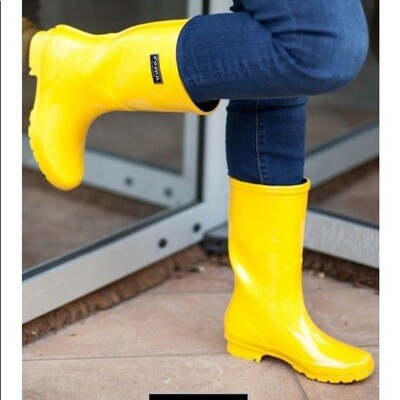 Women's EMMA Mid Yellow Rain Boots #RS1712CP Women's EMMA Mid Yellow Rain Boots #RS1712CP