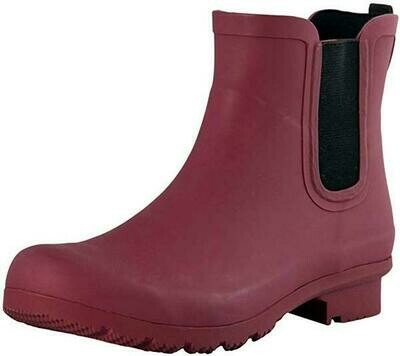 Women's CHELSEA Matte Maroon Rain Boots #RC1911CP Women's CHELSEA Matte Maroon Rain Boots #RC1911CP